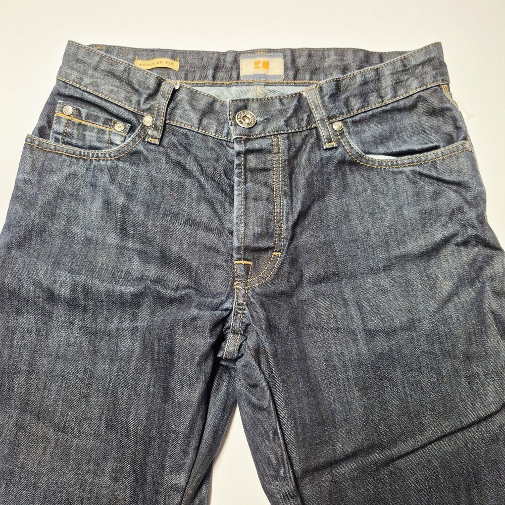 BOSS Orange Hugo Boss 31 Regular Jeans W31 L34 Dark Indigo Blue Denim EUC